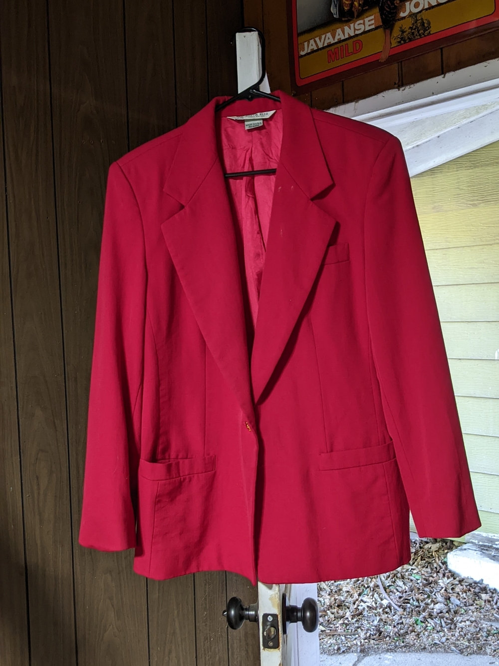 Austin Reed Made In US Bright Red Women's Wool Blazer
